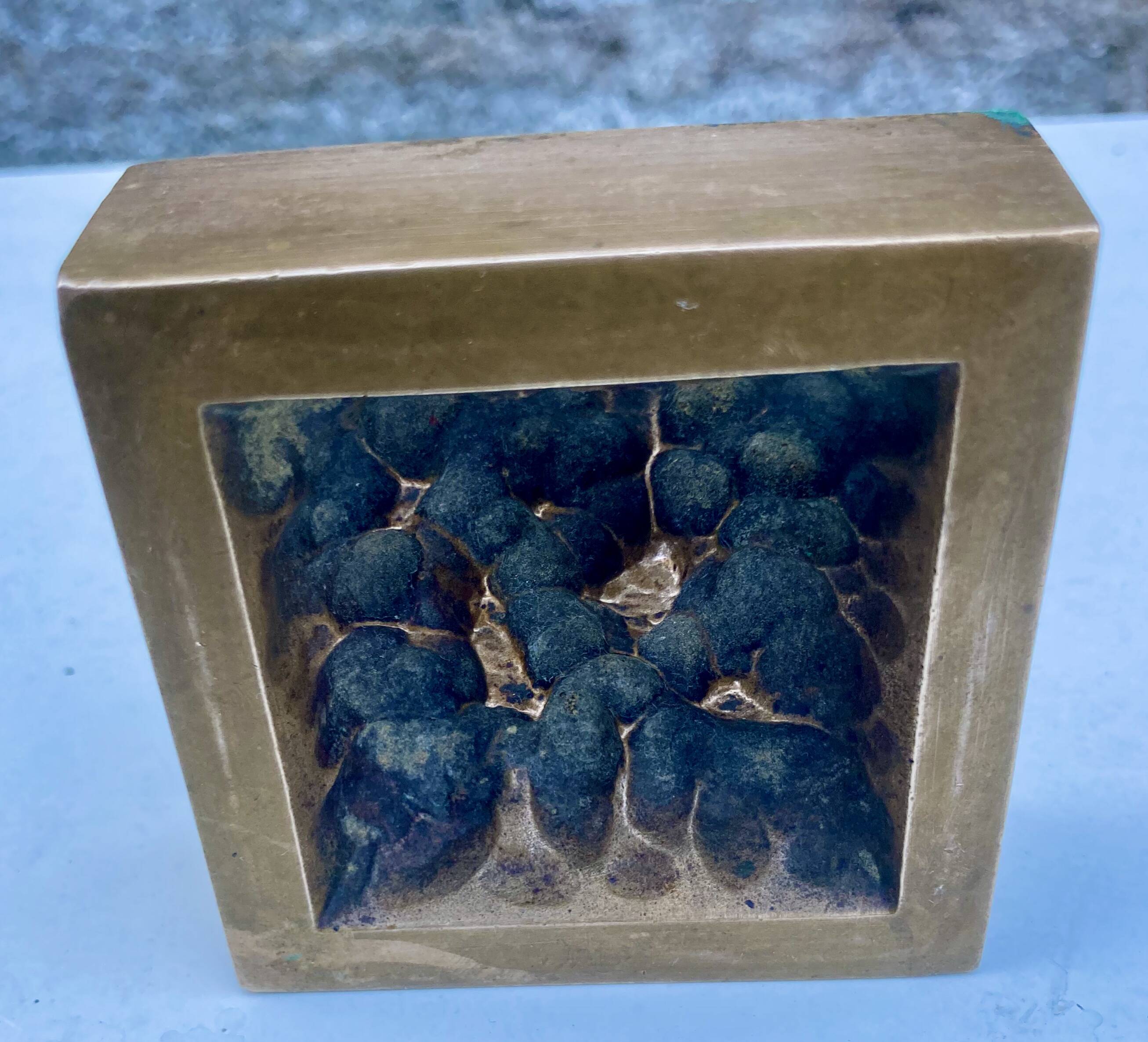 Bronze paperweight sculpture signed Monique Gerber