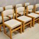 Set of 8 Brutalist Dining Chairs, 20th Century