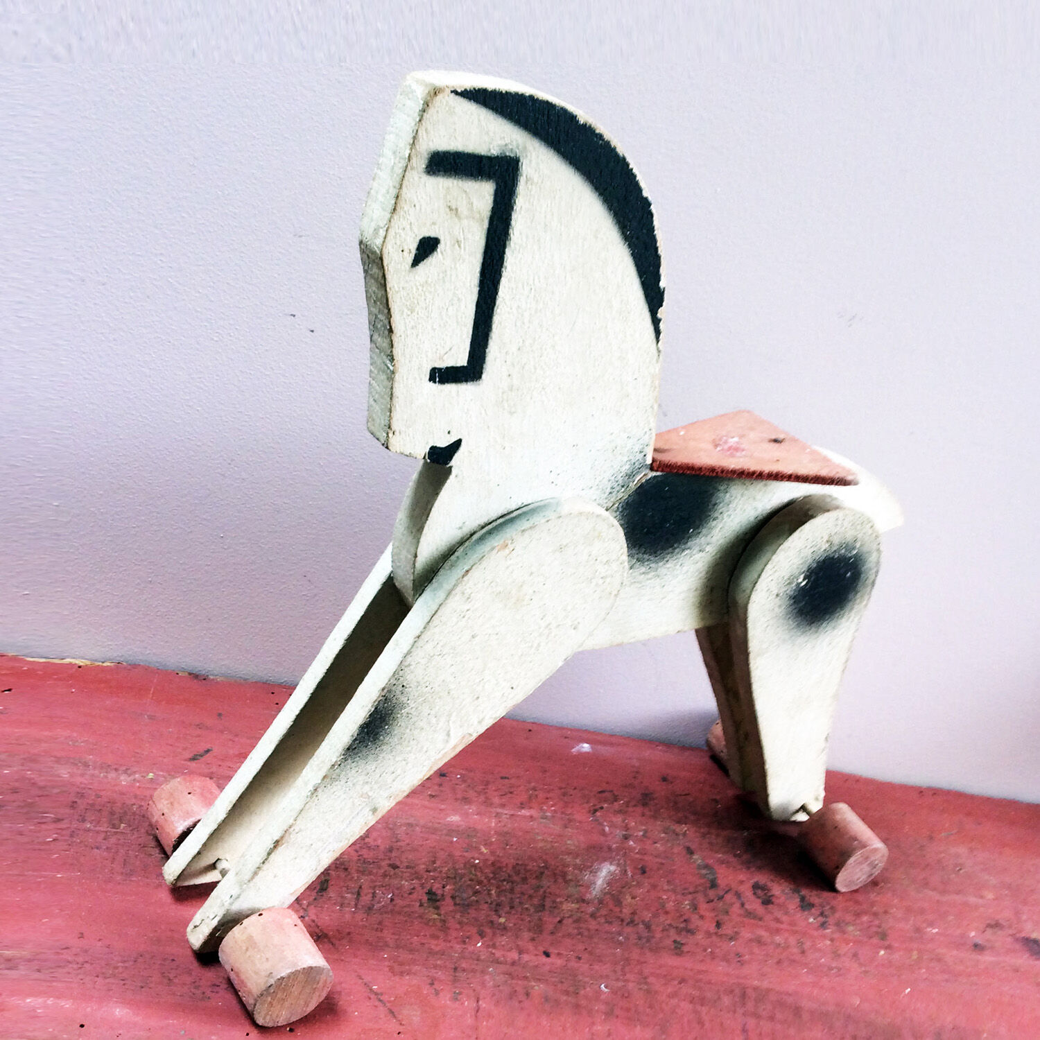 Toy horse on wheels 50's