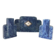 Odyv 1940 Art Deco Blue Fireplace Trim