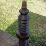 Art deco turned wood lamp
