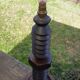 Art deco turned wood lamp