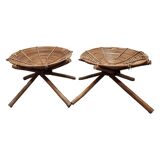 Vintage African Rattan Stools, 190s