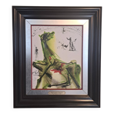 Tableau d'après Salvador Dali en céramique, signé