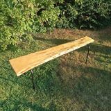 Rough wooden bench