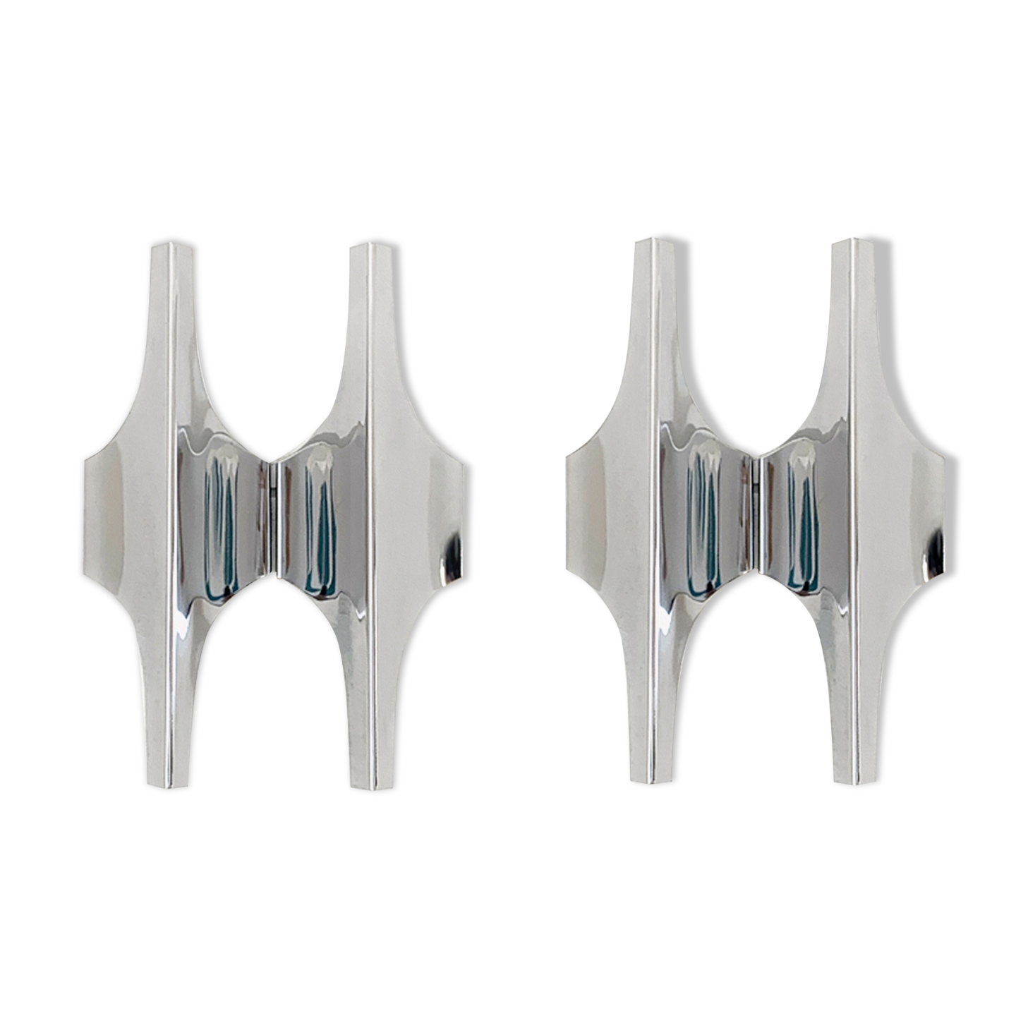 Pair of double wall lamps by Wihelm Braun Feldweg for Doria Leuchten, 1970