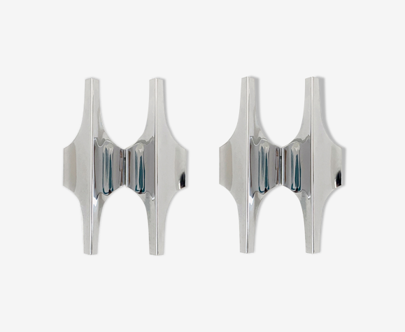 Paire d'appliques double par Wihelm Braun Feldweg pour Doria Leuchten, 1970