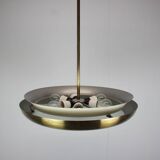 Art Deco UFO chandelier by Josef Hůrka for Napako, 1930s