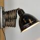 Industrial Black Scissor Wall Lamp, 1950s