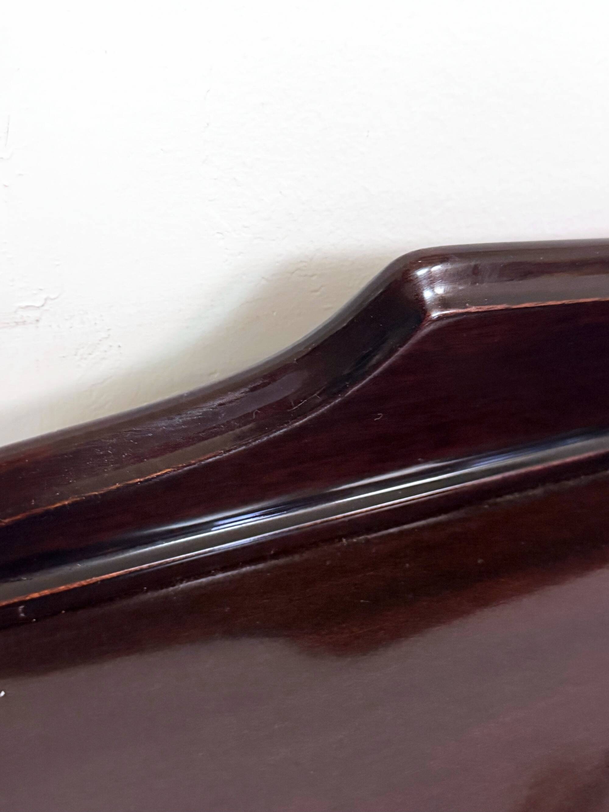 Ebonized Beech Console Table, Vintage 1960s Italian Design, Excellent