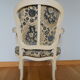 Louis XV-style convertible armchair lined with velvet effect