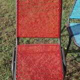Openwork metal chair