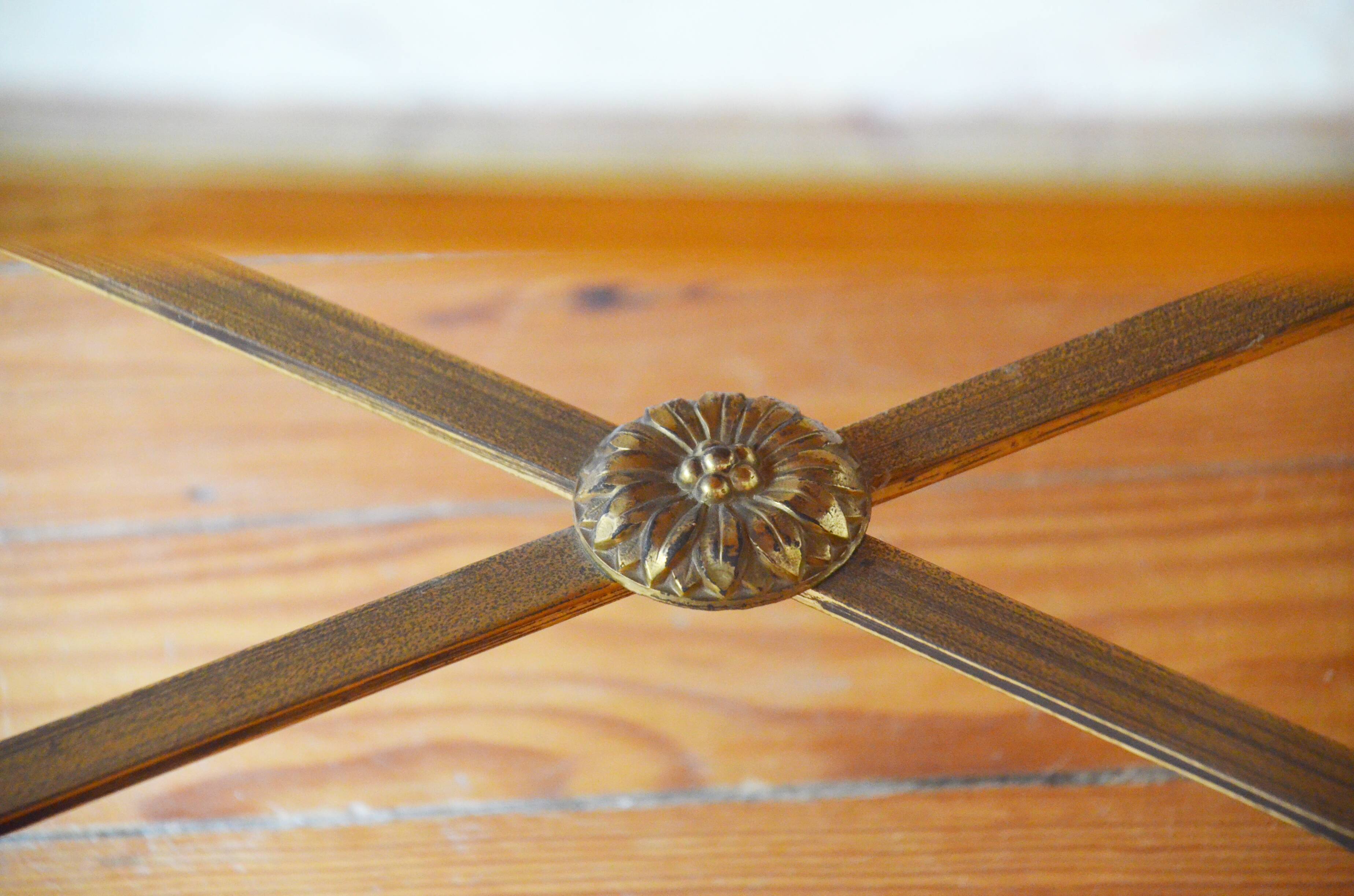 Marble and brass coffee table 60s