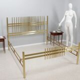 Lit vintage en laiton doré frigerio 1970s