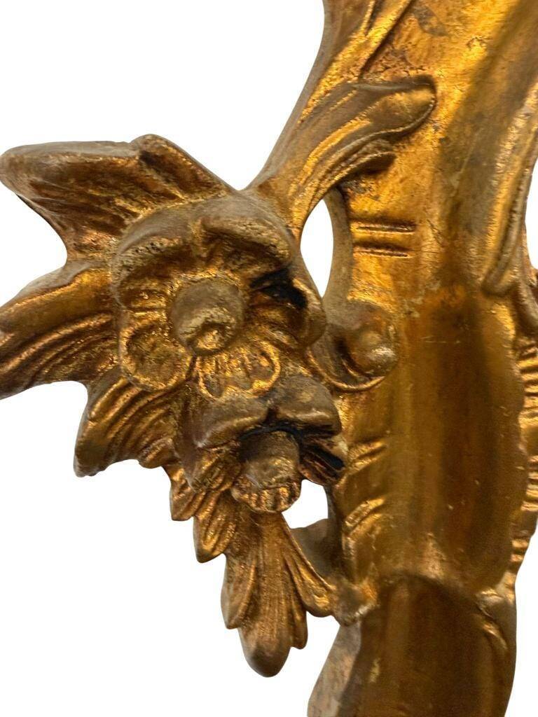 Vintage gold baroque wall mirror