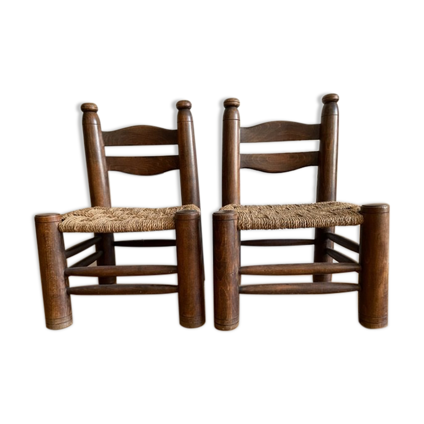 Pair of small wooden chairs