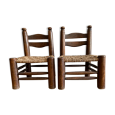 Pair of small wooden chairs