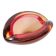 Murano glass catchall in Sommerso style, Orange Rose.