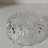 Large vintage pressed glass candy box – diamond pattern
