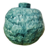 Turquoise round vase 1970 signed