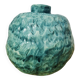 Turquoise round vase 1970 signed
