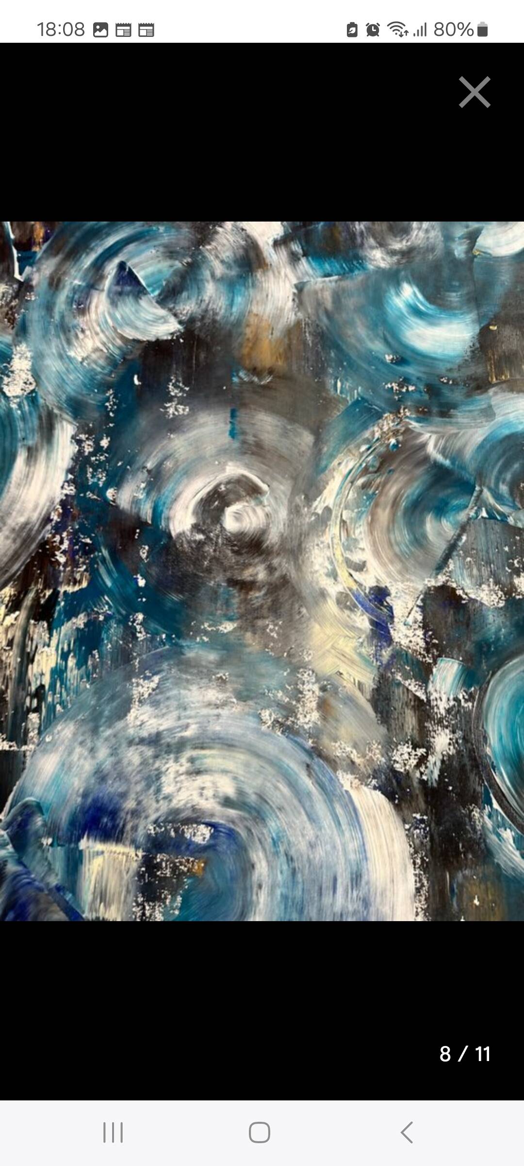 Large abstract painting XXL signed – 105 × 148 cm – Contemporary art