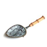 Austrian pocket tray in bronze and bamboo handle