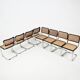Set of 8 B32 model dining chairs by Marcel Breuer.