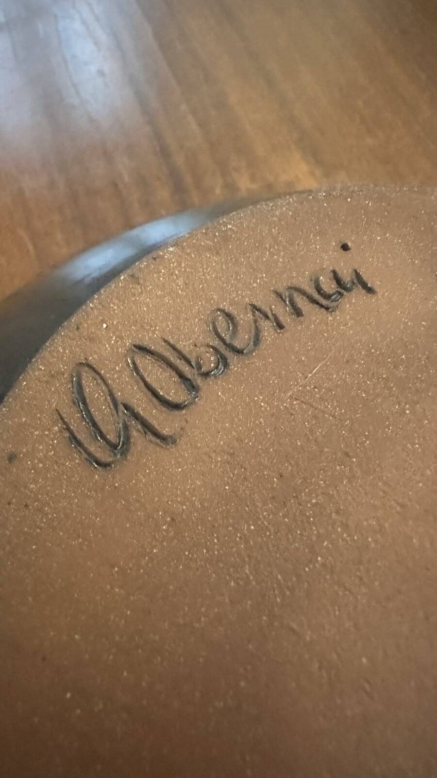 Large ceramic salad bowl by Veronique Heintz