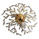 Flush mount Flower Design in crystal glass and gilded metal, 1980s, Germany