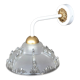 Art Nouveau glass wall lamp - white and gold finishes