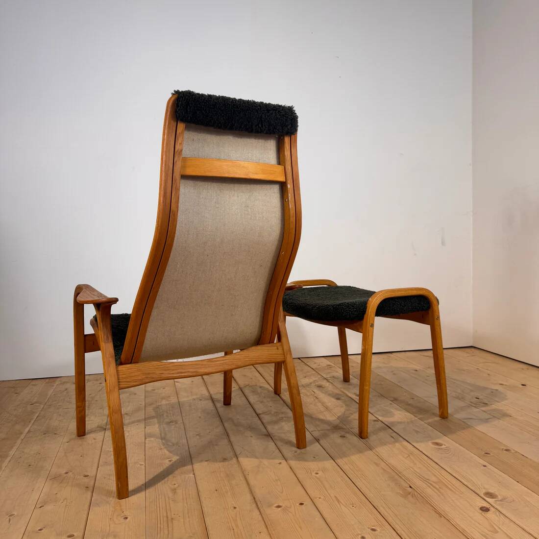 Lamino armchair in green by Yngve Ekström for Swedese, 1960