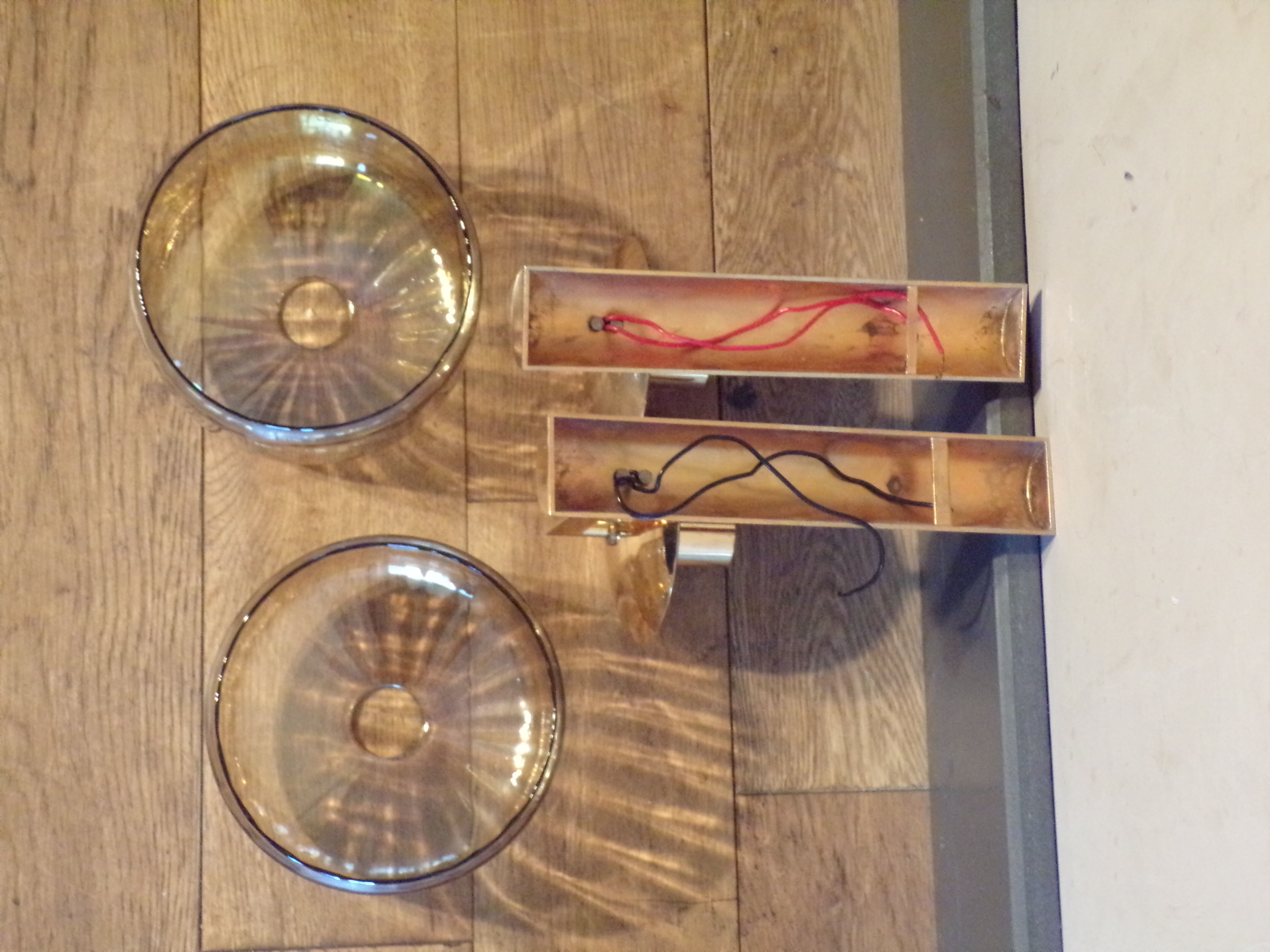 Pair of golden Sciolari House wall light