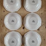 6 assiettes creuses Chartwell Churchill beige vintage
