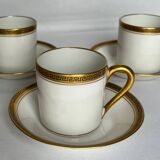 3 fine porcelain coffee cups