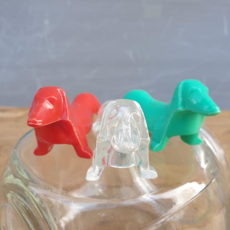 Set of 14 dachshunds vintage knife holders 1960