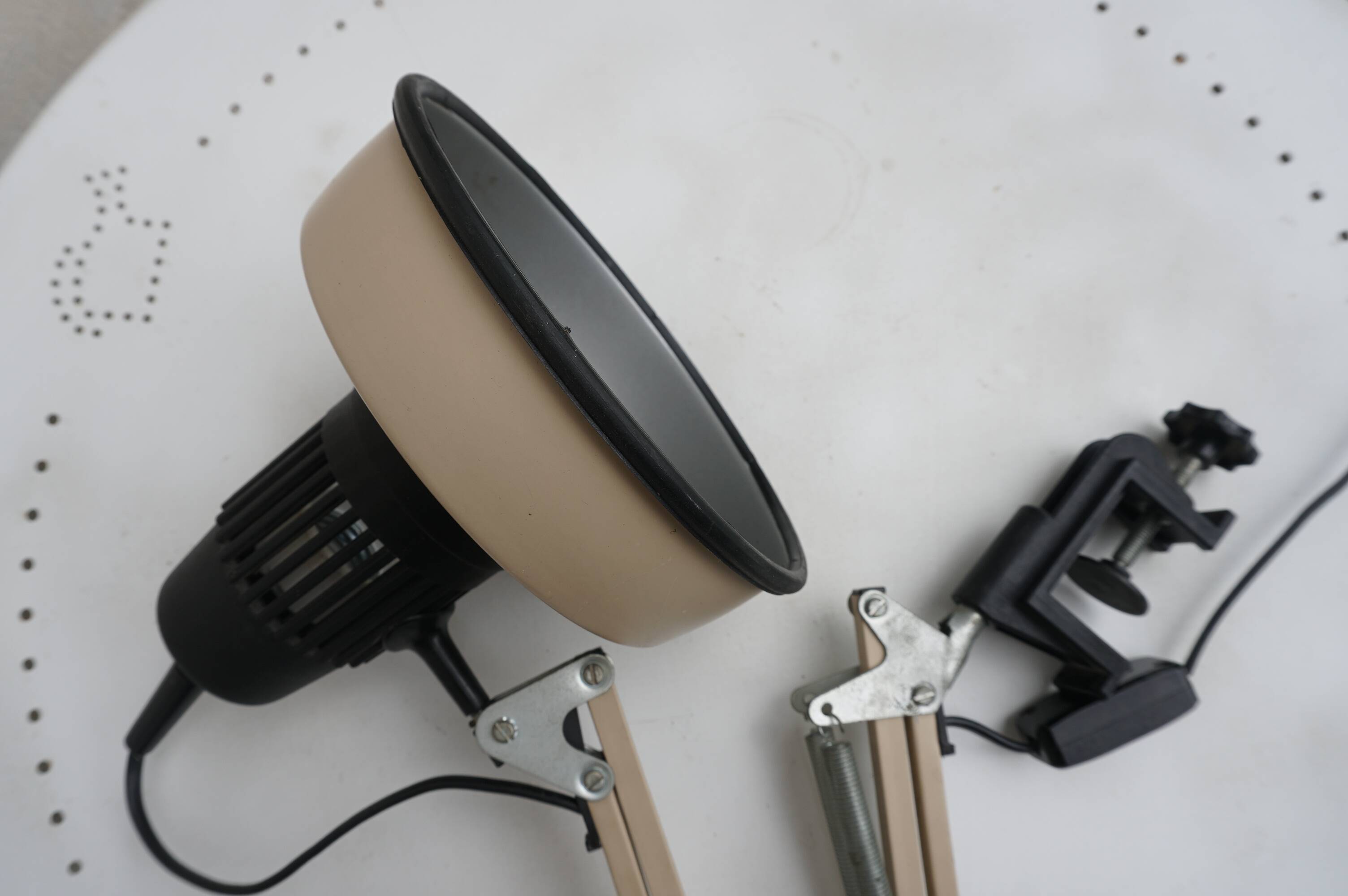 70s metal articulated designer/architect lamp