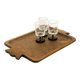 Carved wooden plateau