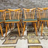 Set of 8 Baumann model bistro chairs with bars 1970