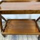 Vintage Cherry Wood Rolling Trolley from the 1970s