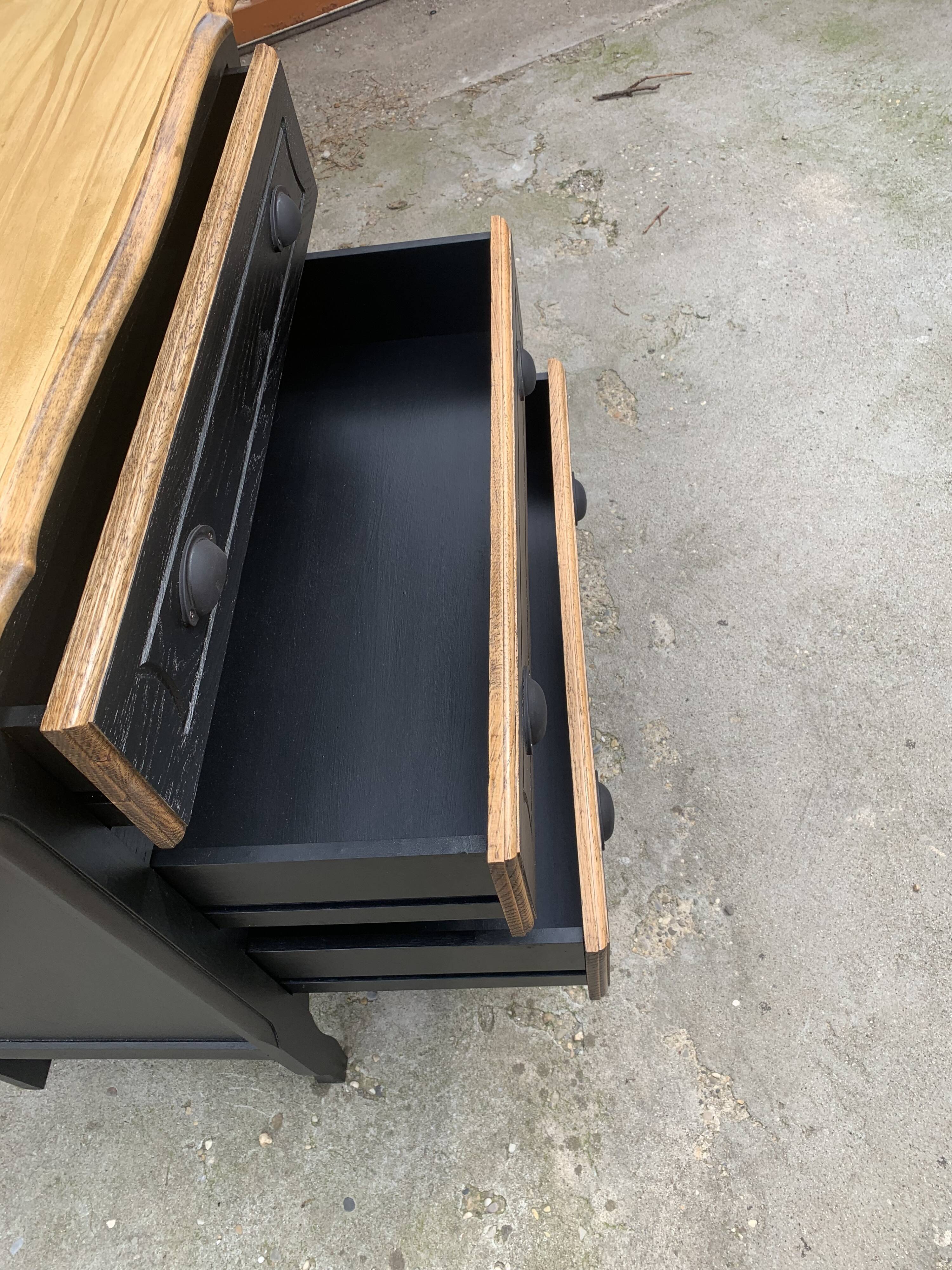 Old Louis Philippe style chest of drawers completely renovated