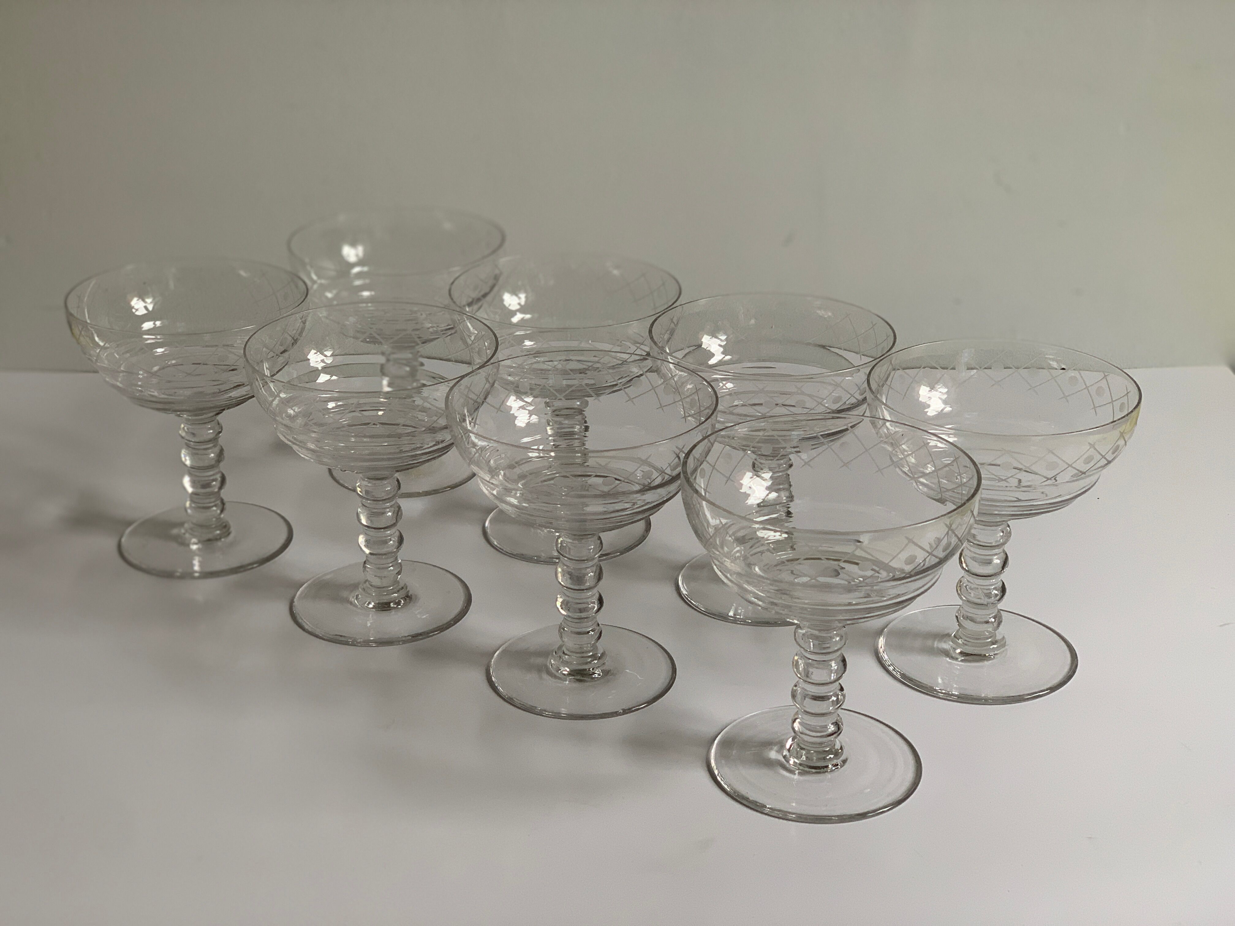 Crystal champagne glasses