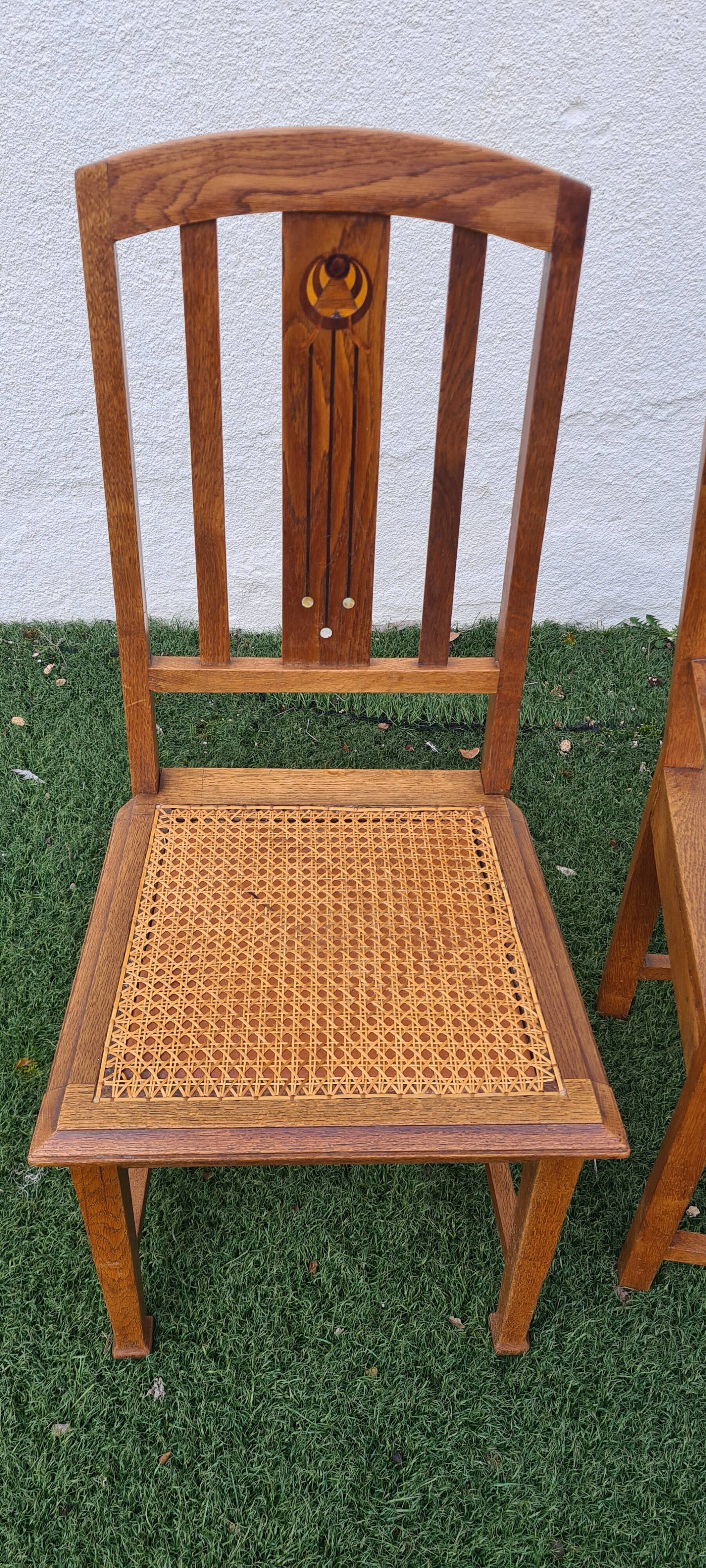 Pair of art and kraft chairs