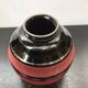 Ancient vase ball art deco glass opalin black - deco red vintage