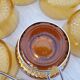 Amber glass italian coffee espresso cups