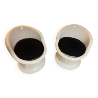 A pair of vintage Ikea armchairs designed by Knut and Marianne Hagberg