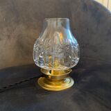 Brass and crystal table lamp