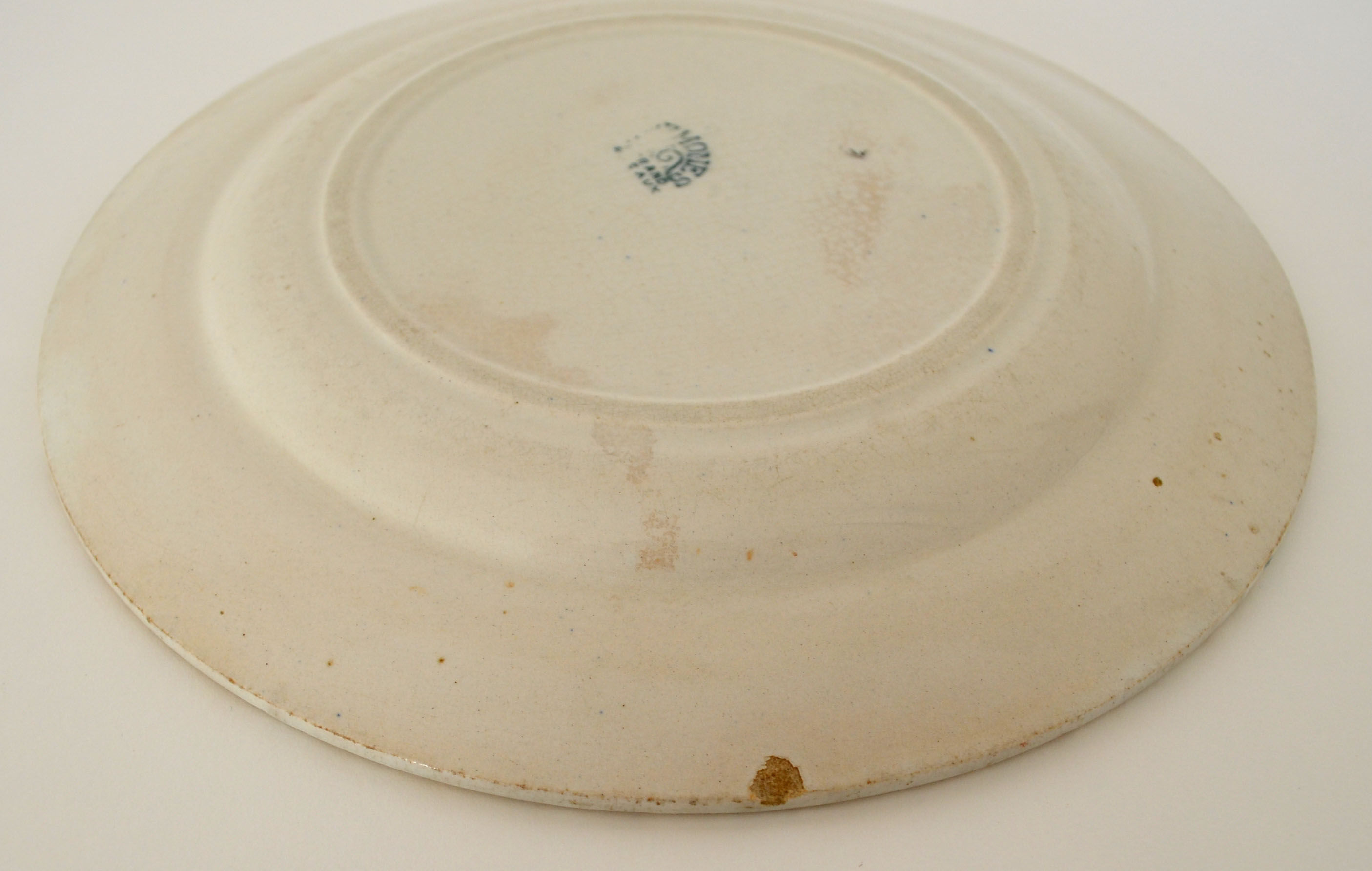 4 flat plates "Anemones" iron earth
