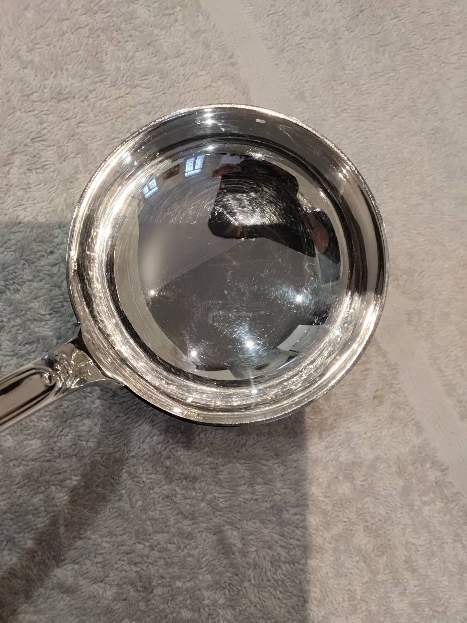 Louche à potage métal argenté orfèvre Christofle Marly 31,6cm