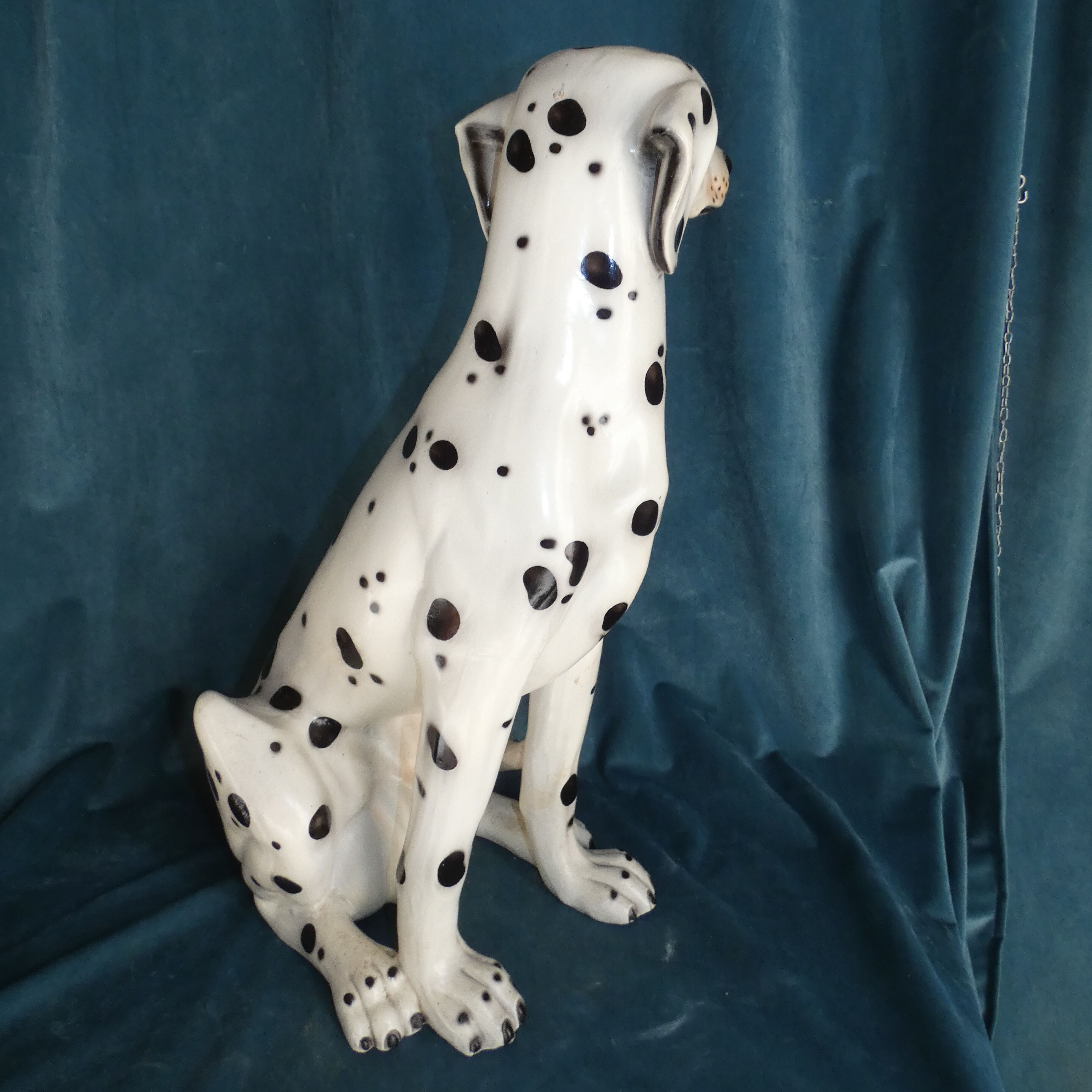 Dalmatian dog life size ceramic italian work circa 1970